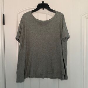 Gap drapey tee XS extra small heather light gray short sleeve